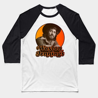 Retro Waylon Jennings Baseball T-Shirt